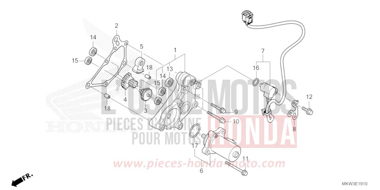 DEMULTIPLICATEUR von NC750X DCT CANDY CHROMOSPHERE RED (R381) von 2023